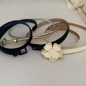 4 Thin Belts; 1 Giorgio Armani and 1 Calvin Klein